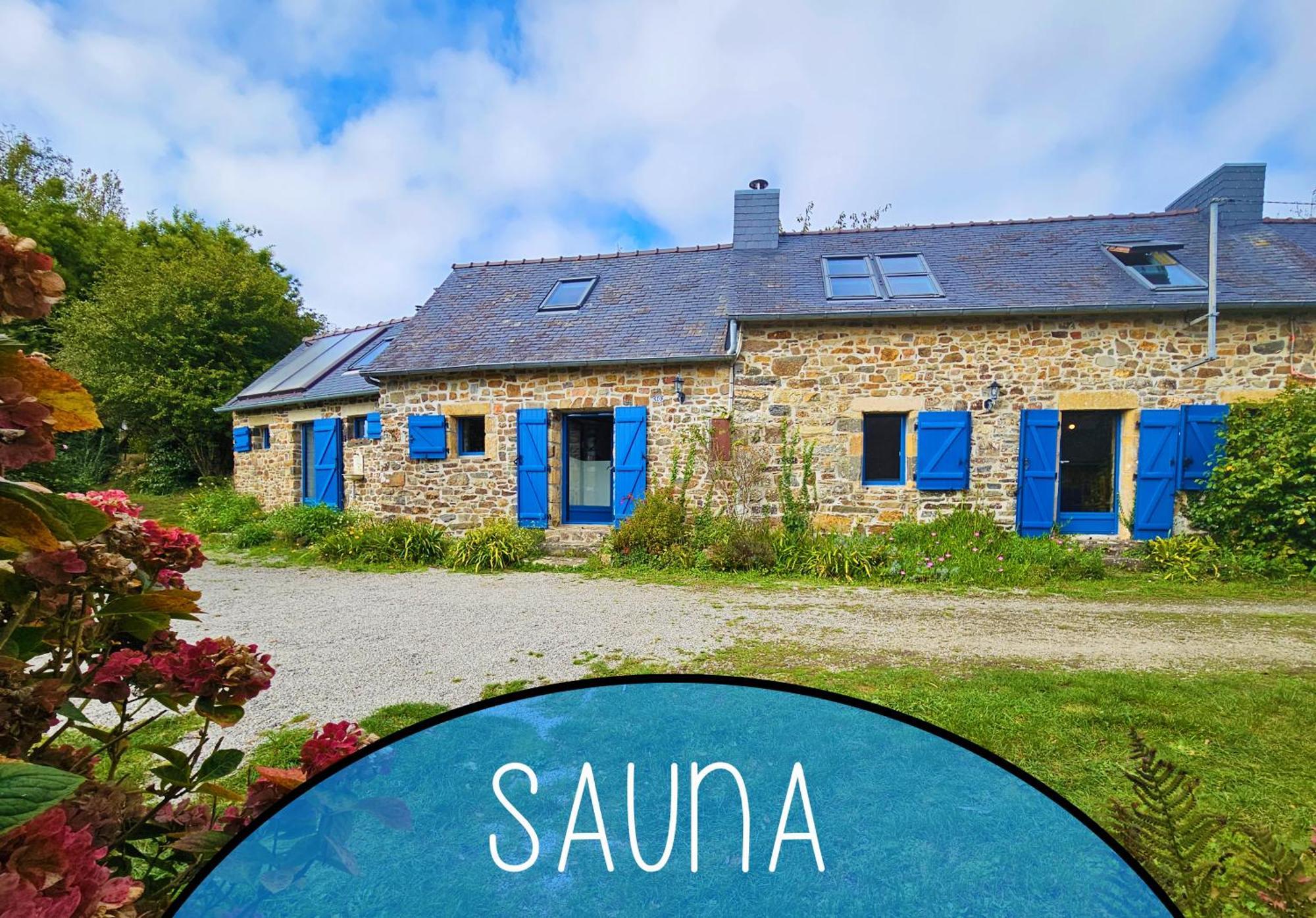 Ti Vaen I Maison Traditionnelle Bretonne & Sauna Lanvéoc المظهر الخارجي الصورة